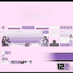 homura-akemi-cherry-keycapset-mechanical-keyboard-front