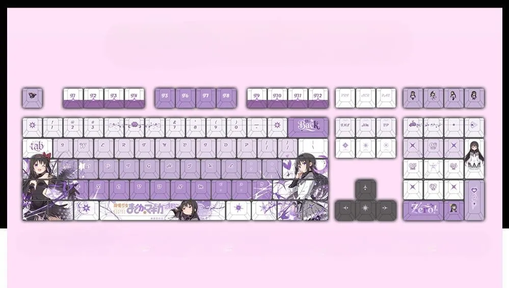 homura-akemi-cherry-keycapset-mechanical-keyboard-upfront