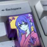 Premium Anodized Titanium Hoshino Ai keycap collection, featuring vibrant anime design and luxurious metallic sheen from multiple dynamic angles.