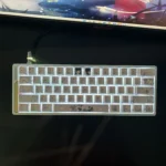 Kikyo Cherry Keycap Set gallery showcasing elegant flower legends from various angles, highlighting crisp top-engraved details design.