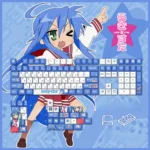 luckystar-konataizumi-keycap-set-mechanical-keyboard-upfront2