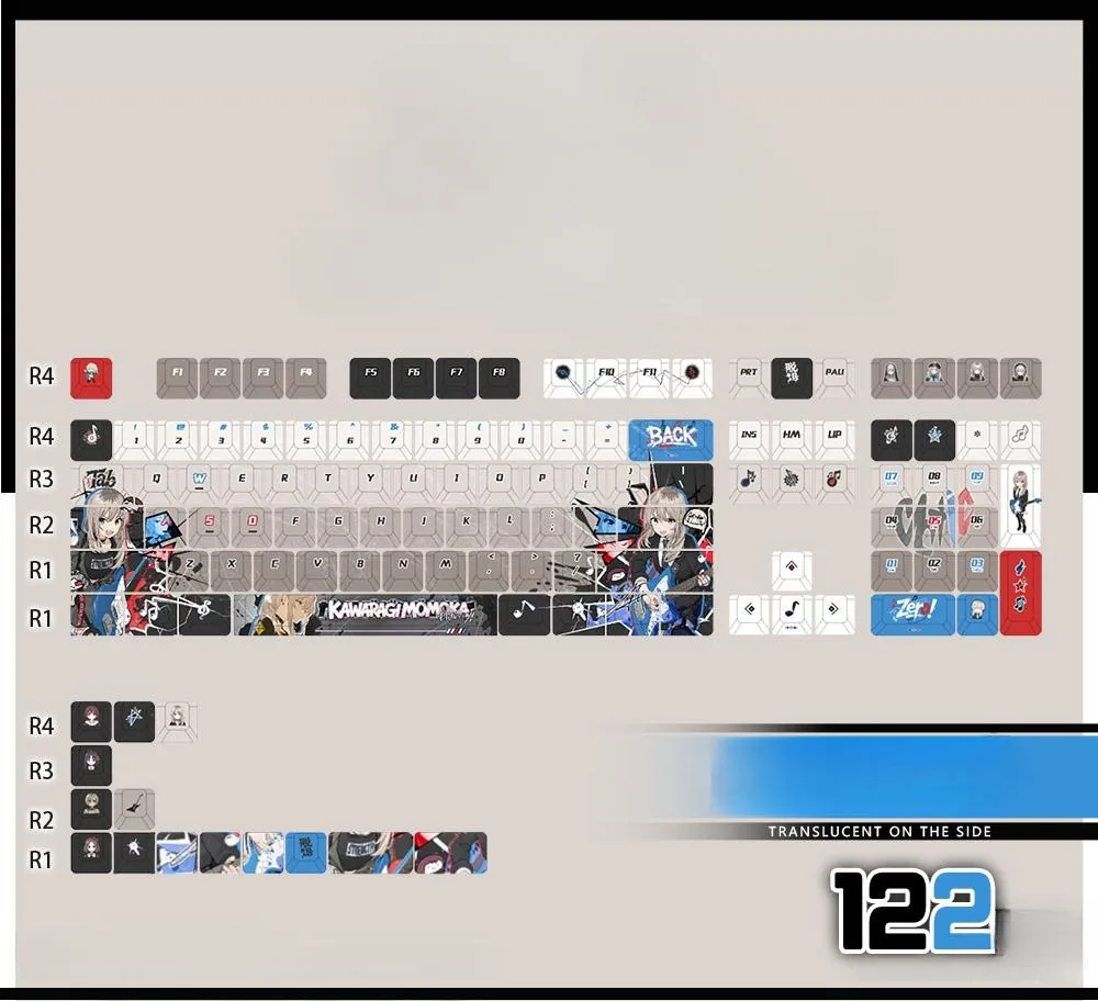 momoka-kawaragi-cherry-keycapset-mechanical-keyboard-side