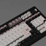 Whimsical Princess Diary Keycap Set gallery, showcasing soft pastel keycaps with delicate typography. Artistic angles highlight its dreamy display.