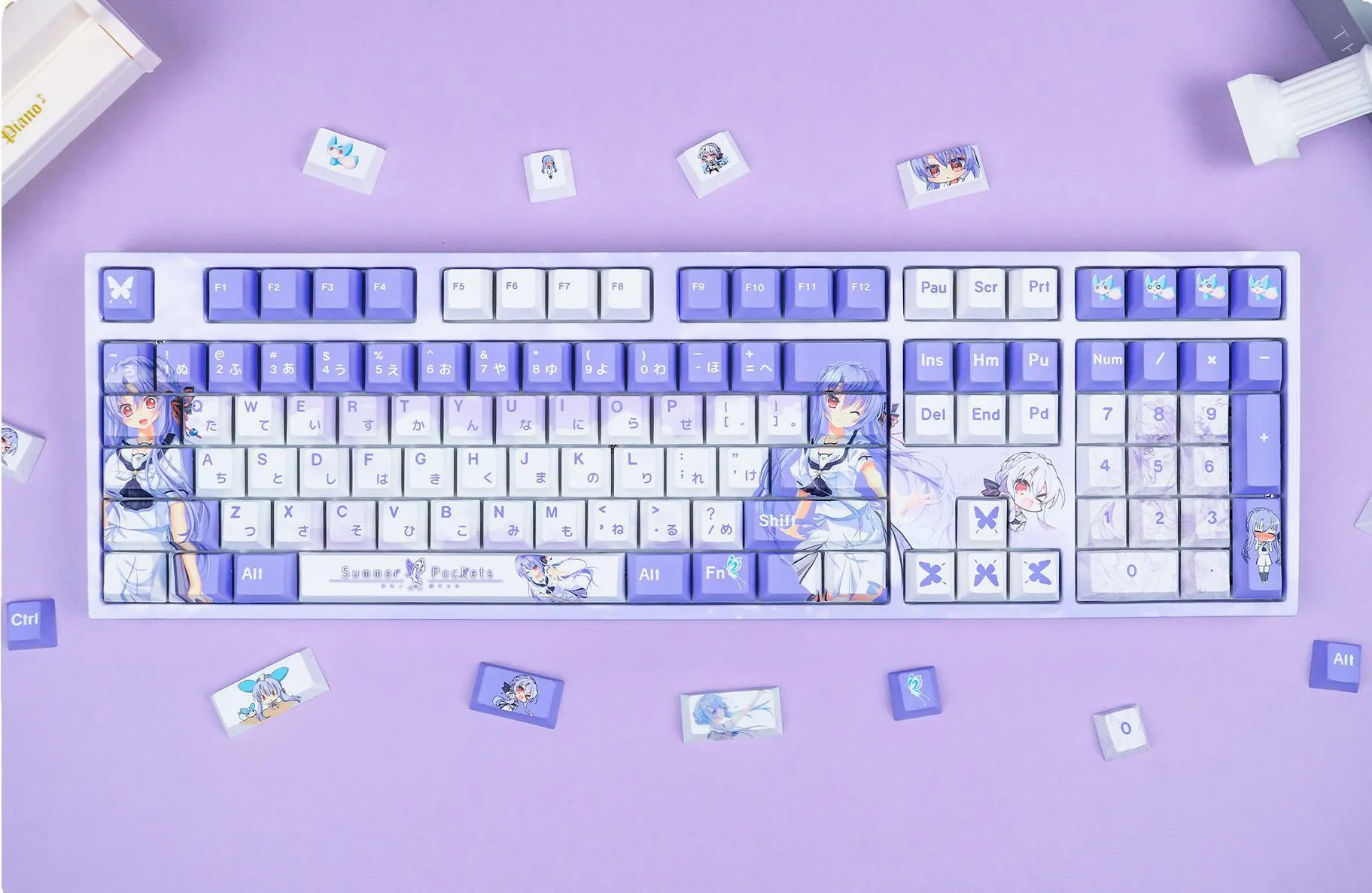 summer-pockets-aosorakado-keycapset-mechanical-keyboard-cover