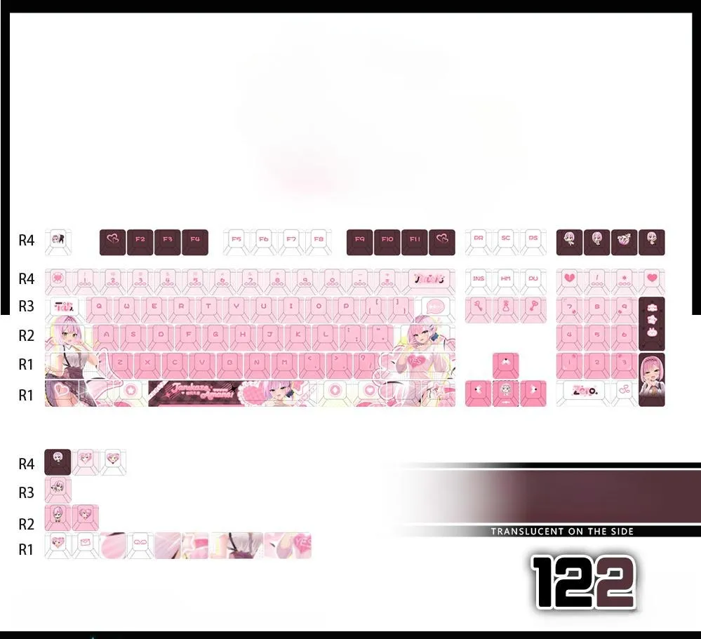tanikaze-amane-cherry-keycapset-mechanical-keyboard-side