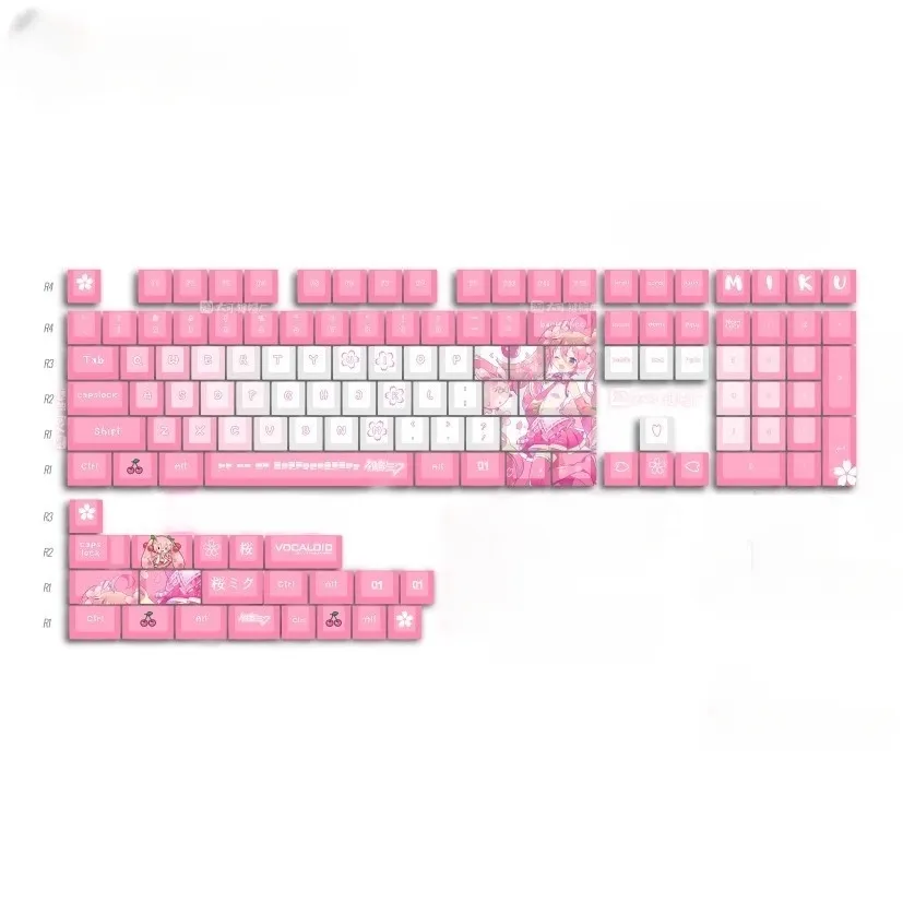 vocaloidsakura-hatsunemiku-cherry-keycapset-mechanical-keyboard-upfront