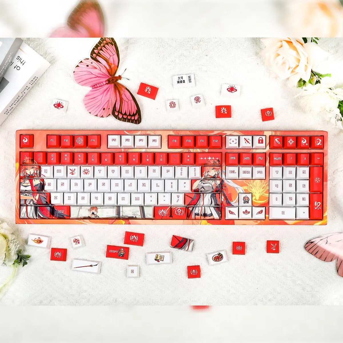 wutheringwaves-changli-keycap-set-mechanical-keyboard-cover