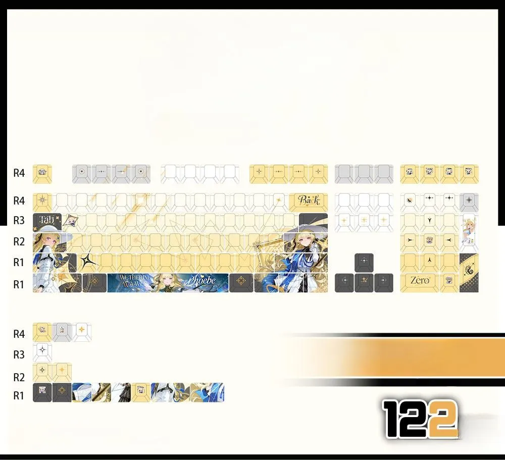 wutheringwaves-phoebe-cherry-keycapset-mechanical-keyboard-front