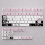 Exclusive Alisa Mikhailovna Kujou keycap set with charming schoolgirl art. Vibrant, playful kawaii keycaps for custom mechanical keyboards.