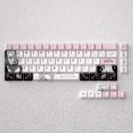 Exclusive Alisa Mikhailovna Kujou anime PBT keycap set display, featuring playful schoolgirl art, vibrant colors, and pastel accents for custom keyboards.