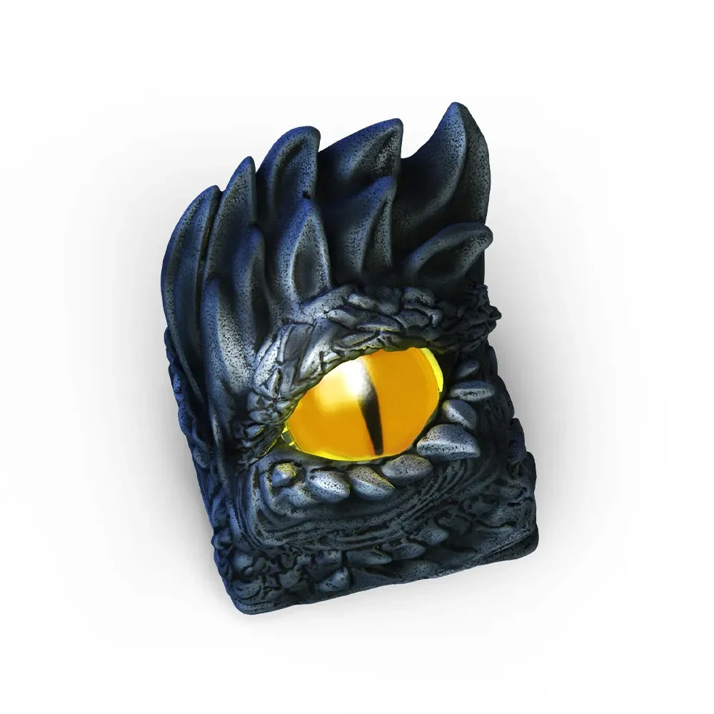 Handcrafted red eye artisan keycap gallery showcasing its mysterious creature design and captivating custom details.