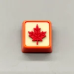 Handcrafted Artisan Leaf Keycap featuring delicate green leaves preserved in clear resin, bringing serene nature to mechanical keyboards.