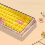 Autumn Artisan Mechanical Keyboard. Exclusive yarn-filled hollow-out design. Rich autumn tones and intricate patterns create a cozy.