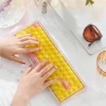 Autumn Artisan Mechanical Keyboard. Gallery view showcasing its exclusive yarn-filled hollow-out design, rich autumn tones, and premium craftsmanship.