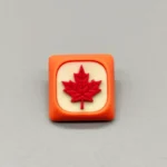 Handcrafted green leaf resin keycap for MX switches, showcasing a serene, artistic nature design. Custom artisan keyboard accent.