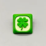 Handcrafted green leaf resin keycap, an artistic artisan accent for MX switches, bringing a serene touch of nature to any keyboard.