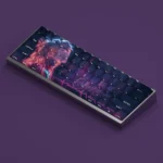 Multiple premium Asuka Evangelion keycaps setshowcasing vibrant red side-printed legends and backlight compatibility from various angles.