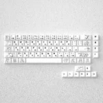 Exclusive Asuka NGE PBT dye-sub keycaps setshowcasing vibrant red and orange anime art for 60% 65% 68% keyboards.