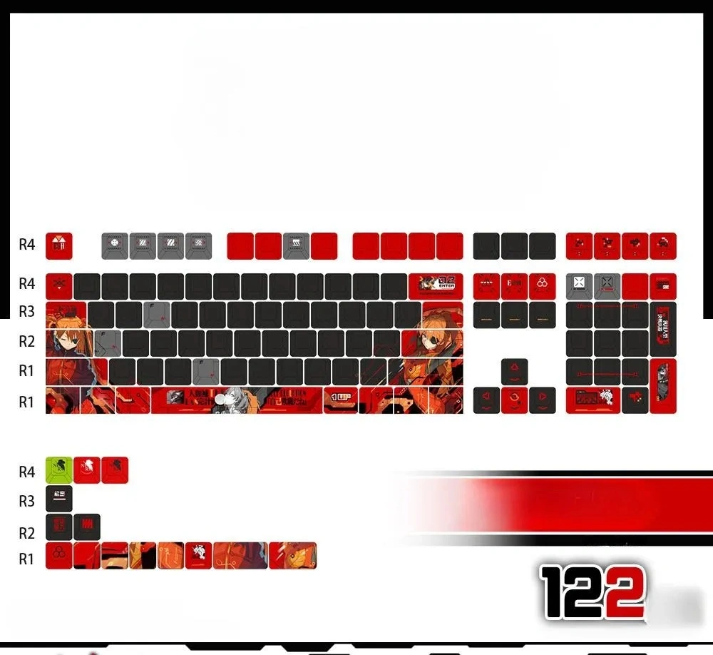 asukalangley-soryu-cherry-keycapset-mechanical-keyboard-front1