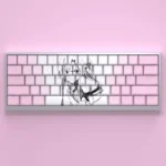 Asuna Keycaps set, showcasing courage and grace with side-lit, translucent Cherry profile legends for dynamic backlighting, an artistic display.