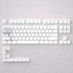 Exclusive Ayanami Rei Side-Engraved Backlit PBT Keycaps Set, capturing iconic Evangelion nostalgia. Premium set with vibrant RGB potential.