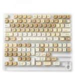 Adorable baking lamb keycap set, MOA profile, showcasing whimsical cartoon lambs and sweet treats on premium PBT dye-sublimated keys.