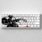 Unleash the spirit with this authentic Bleach Ichigo Kurosaki keycap set. Featuring dynamic dark anime art for 60% 65% 68% keyboards.