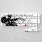 Authentic Bleach Ichigo Kurosaki PBT keycap set for 60% 65% 68% keyboards. Features premium dynamic dark anime art, perfect Bleach keycaps.
