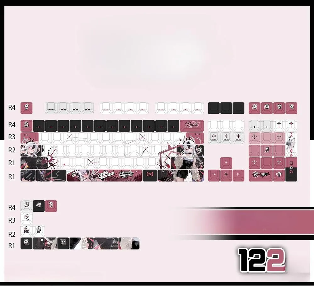 bluearchive-onikatakayoko-cherry-keycapset-mechanical-keyboard-front