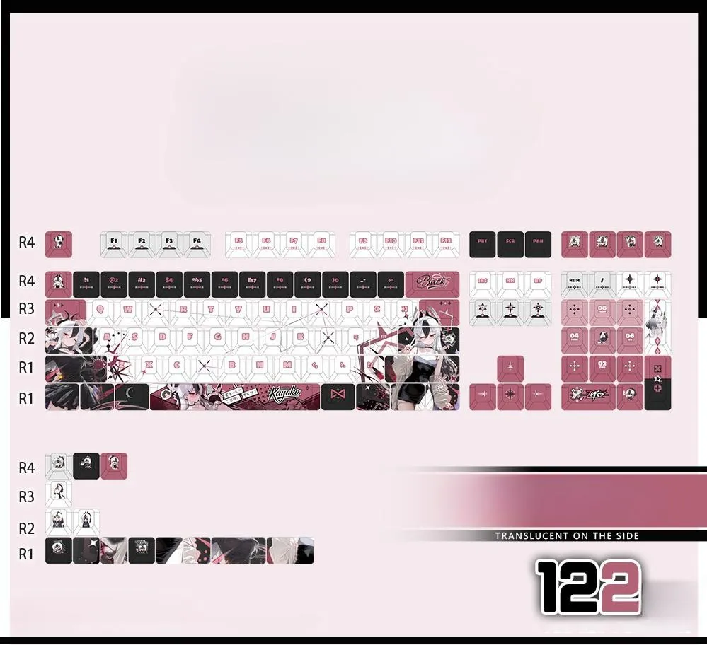bluearchive-onikatakayoko-cherry-keycapset-mechanical-keyboard-opaque