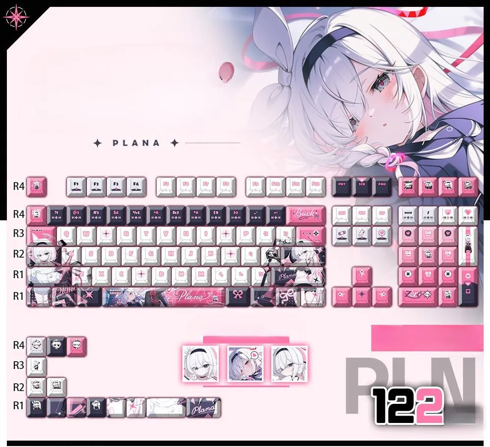 bluearchive-plana-cherry-keycapset-mechanical-keyboard-cover