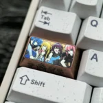 Stunning Bocchi the Rock! titanium keycap with vibrant anime character art, perfect for custom keyboards, merging playful fandom with premium quality.