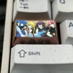 Unleash your fandom with this exclusive Bocchi Keycap. A vibrant anime art piece on polished titanium, perfect for custom keyboards.