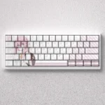 Vibrant Bocchi the Rock! PBT dye-sub keycaps set showcased, featuring exclusive anime character art and signature colors for a playful keyboard.