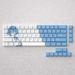 Exclusive Bocchi the Rock Yamada Ryo PBT keycap set displayed, featuring vibrant anime character art for 60% 65% 68% mechanical keyboards.