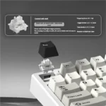 Multiple views of the YZ98 Tri-Mode Hot-Swappable Custom Mechanical Keyboard, emphasizing its sleek grey-white design, premium build, and vibrant