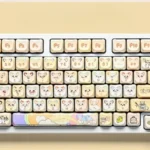 Cute mouse keycaps set showcasing adorable chubby MAO mice and whimsical details in vibrant dye-sublimation PBT, perfect for mechanical keyboards.