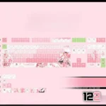 cute-sakurahatsunemiku-cherry-keycapset-mechanical-keyboard-side