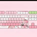cute-sakurahatsunemiku-cherry-keycapset-mechanical-keyboard-upfront