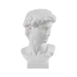 A collection of detailed views highlighting the handcrafted David artisan keycap, revealing the miniature classical sculpture's artistic.