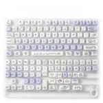 Endearing Dog Keycap Set showcasing whimsical cartoon dogs on warm, soft PBT dye-sub MOA profile keycaps for a comforting feel.