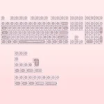 Experience the mystical beauty of ethereal pink keycap set, featuring a luminous PBT surface with a captivating, shifting cat's eye glow.