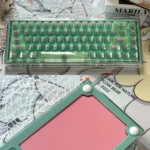 Artistic Fruit Series Base68 Tri-Mode Mechanical Keyboard, showcasing its vibrant, fresh aesthetic and multiple switches selection.