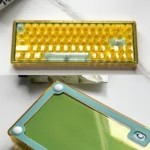Fruit Series Base68 Tri-Mode Mechanical Keyboard: 68-key, hot-swappable, featuring unique yellow base with few green keycaps that bring artistic feel.