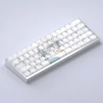 Captivating Gojo Satoru keycaps set displayed from multiple angles, showcasing their exclusive side-printed legends and readiness for a radiant design.