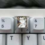 Legendary Goku Titanium Keycap, a masterfully hand-carved artisan anime art piece showcasing iconic Dragon Ball details.