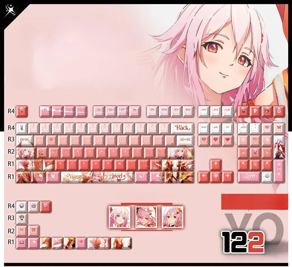 guiltycrown-inoriyuzuriha-cherry-keycapset-mechanical-keyboard-cover