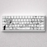 Iconic Haibara Ai PBT keycaps set for Detective Conan fans, showcasing enigmatic cool-toned character art and subtle scientific motifs.