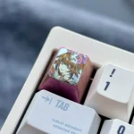 Honkai: Star Rail: Sparkle Smiling Keycaps gallery. Shows explosive anodized colors, metallic luster, and handcrafted artisan details from all angles.