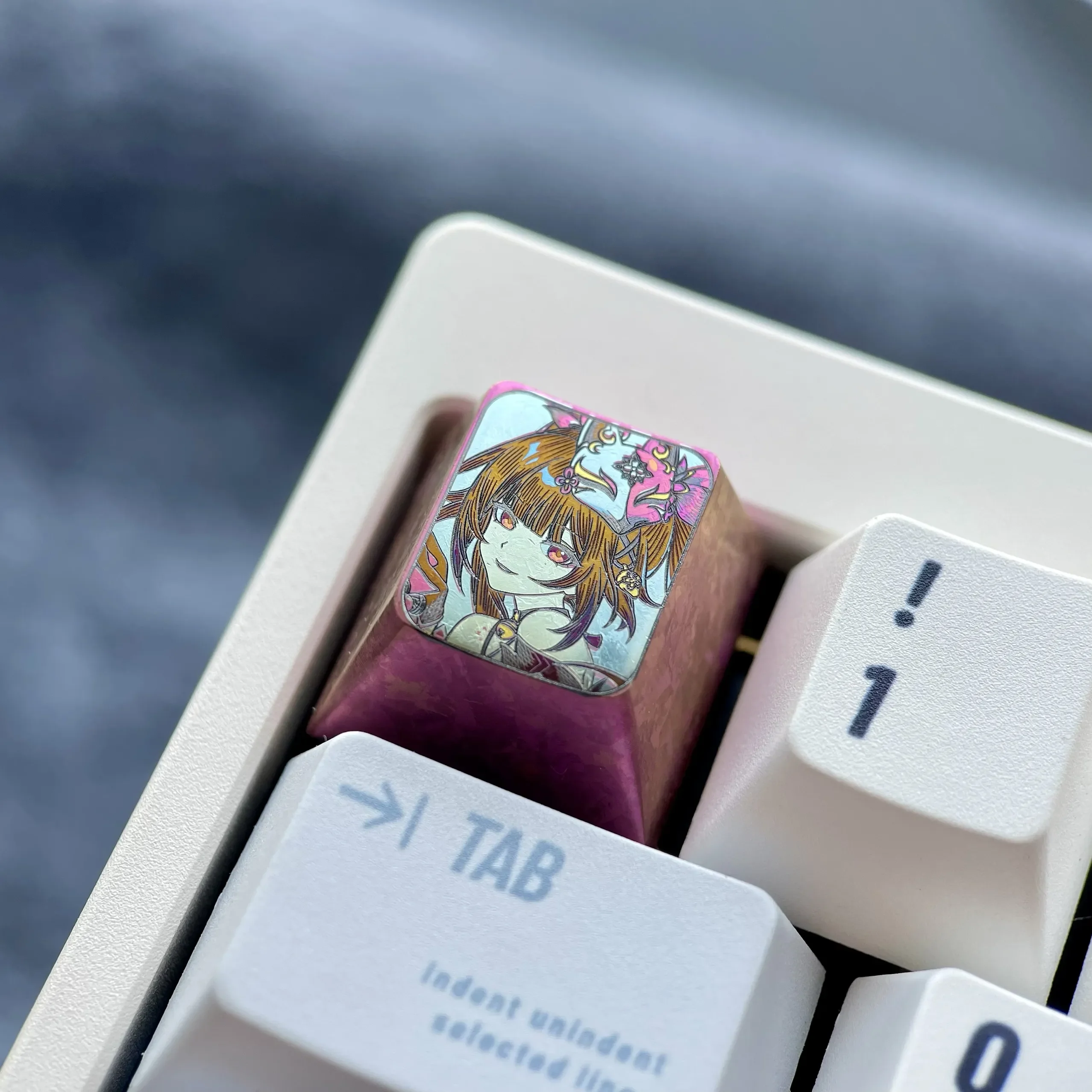 Honkai: Star Rail: Sparkle Smiling Keycaps gallery. Shows explosive anodized colors, metallic luster, and handcrafted artisan details from all angles.